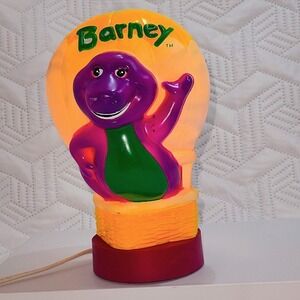 Barney Lamp childrens Hot Air Ballon Vintage‎ 1992 Collectible electric works